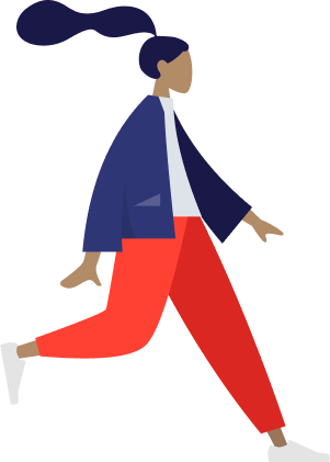 girl running illustration