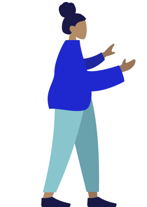 girl standing illustration